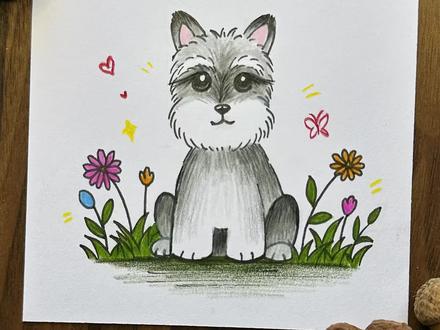 新手也能画出可爱的雪纳瑞,从起型到上色保姆级教程来啦~ 新手也能轻松拿捏治愈的小画,跟着画超解压,叫上你的绘画搭子一起来试试吧~ #秀出你的画画作品 #画画 #画画教程 #跟着抖音学画画 #彩铅画 @广汽传祺 #令人7待的智能搭子