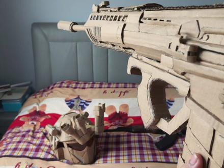 纸板连接大脑,m7代替思考#三角洲行动 #纸模#手工