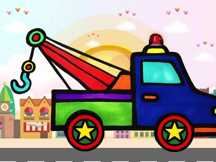 亲子创意简笔画,画一辆能开动的拖车! #交通工具 #儿童绘画 #创意美术 #亲子教育 #涂鸦艺术