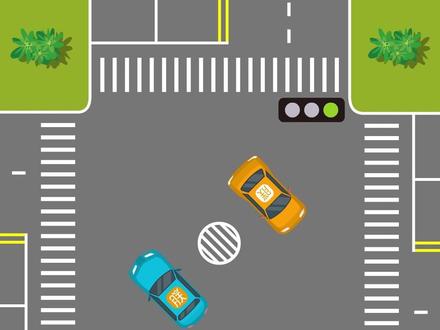 路口中心圈如何行驶?#考驾照 #科目一#遵守交通规则文明出行