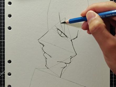 卡卡西 带土双面图如何画? #绘画 #火影忍者 #卡卡西带土 #绘画教程