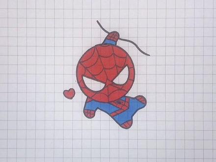 二十秒教你画可爱的蜘蛛侠,超级简单,快来试试吧 #简笔画 #我是蜘蛛侠 @DOU+小助手 #我要上热门