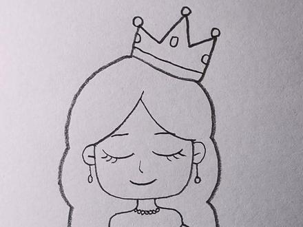 手拿鲜花的小公主简笔画。#简笔画 #画画 #想画就画