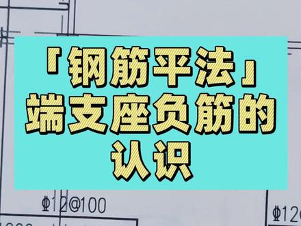 「钢筋平法」端支座负筋的认识#钢筋算量 #施工图 #建筑图纸识图 #建筑施工 #建筑图纸