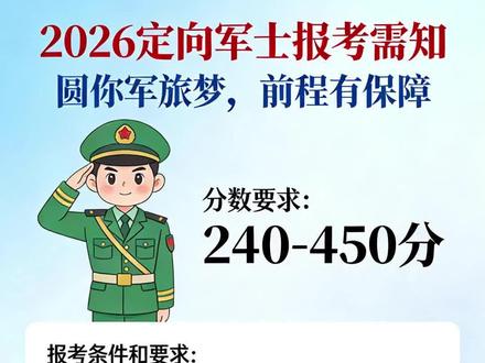 2026定向军士报考需知#定向军士#参军入伍#高考升学规划