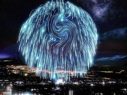 “这么浪漫的渐变旋转烟花 当然要艾特你最最最可爱的女孩子来看啦!