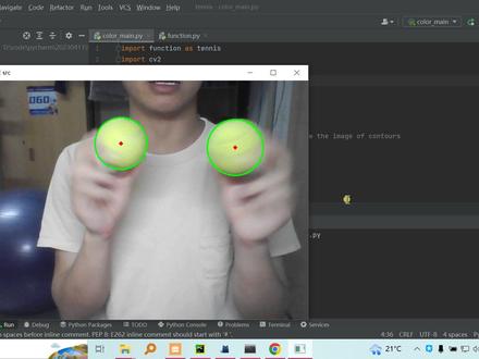 基于传统opencv的网球实时检查分割#python