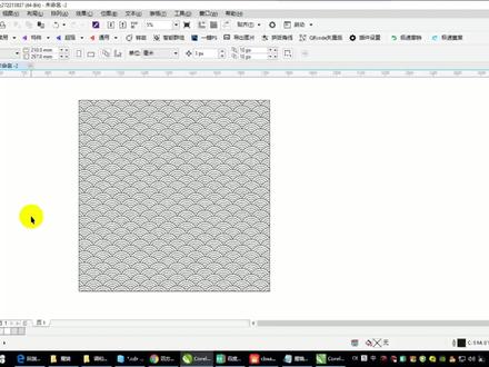 Coreldraw入门学习 案例演示 自定义图样填充画鱼鳞纹样