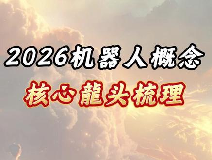 2026机器人概念,核心龍头梳理#财经 #股市
