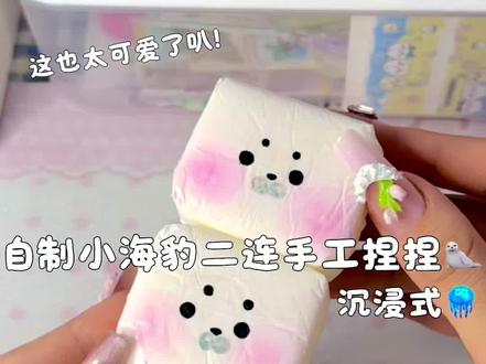 自制二连小海豹捏捏#自制捏捏#自制捏捏乐