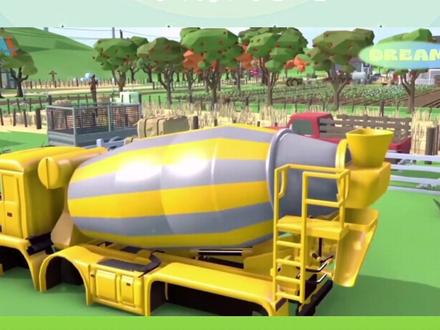 工程呗益趣园6—组装搅拌车#儿童动画 #工程车#工程车动画片大全 #搅拌车 #萌知计划#抖音青少年