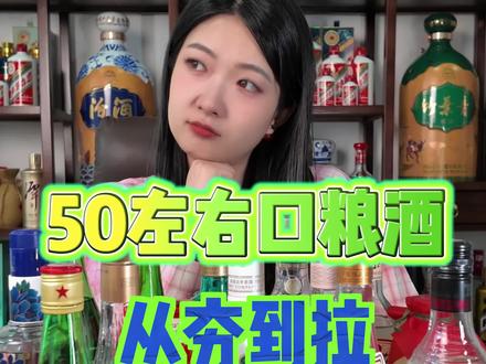 50左右口粮酒从夯到拉 50左右口粮酒从夯到拉#酒 #白酒 #品酒 #白酒测评 #从夯到拉