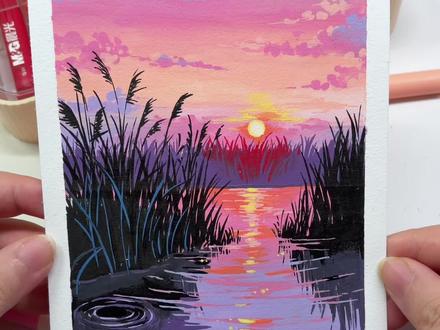 保姆级教学|几笔就能画成的玫瑰色落日!永远为美丽的景色停留
✨画笔:晨光翻转马克笔✨
#丙烯马克笔 #绘画教程 #画画 #零基础学画画 #跟着抖音学画画