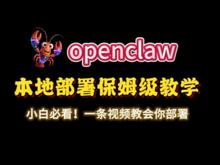 小白必看!【open claw】本地部署保姆级教学!
#openclaw #openclaw本地部署 #小白必看
