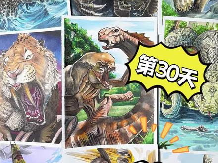 【绘本系列】女儿画一条线,爸爸反手改成两头史前龙界“金刚狼”!#画画 #父女日常 #镰刀龙 #侏罗纪世界3 #史前巨兽