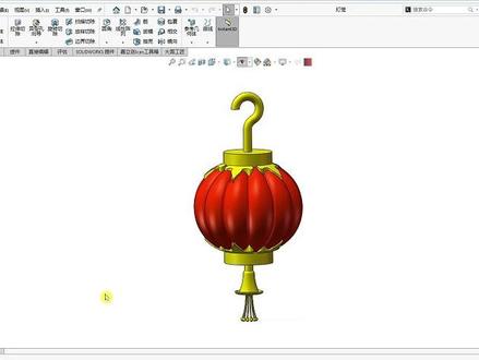 今天教你用SolidWorks建模红灯笼,一看就会! #SolidWorks #SolidWorks教学 #SolidWorks建模 #机械工程师 #结构工程师