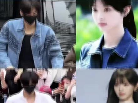 5.8 双杀--同款脸颊比心+羽绒服×Gucci旧照,时间线完全对上,默契太戳了#田作之赫 #CP #路透 #张凌赫 #田曦薇