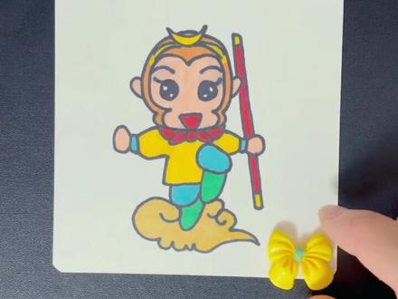 腾云驾雾孙悟空#简笔画 #一起学画画 #儿童简笔画 @DOU+小助手