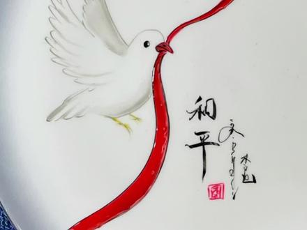 #创作灵感 #果酱画 #李江榕果酱画 果酱画国庆主题和平鸽画法!