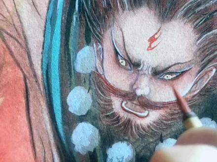 火神祝融,这幅画画的很糟心,希望可以画完。#手绘 #山海经