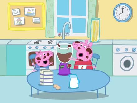 早教动画:小猪佩奇一家的创意diy蛋糕,和猪妈妈一起学一学吧! #小猪 #早教 #亲子