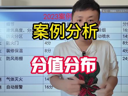 2023案例分析分值大分布 2023案例分析分值大分布 #消防工程师 #消防
