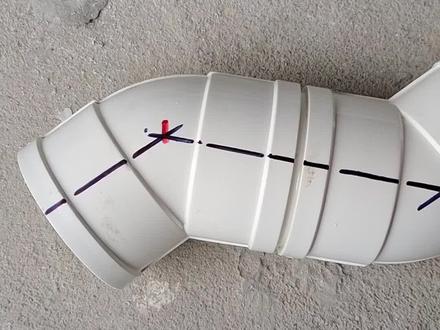 排水45度弯头的计算尺寸运用#施工现场 #装修