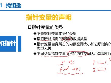 C语言 第8章 指针 8-1-3 指针变量的声明 #c语言 #计算机二级c语言 #专升本c语言