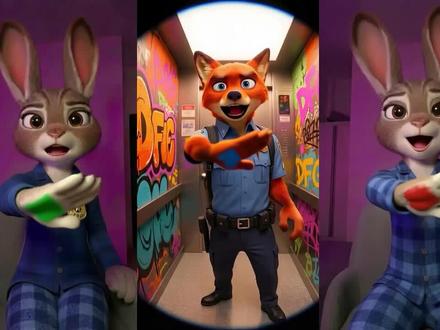 尼克与朱迪搭配颜色混合#疯狂动物城