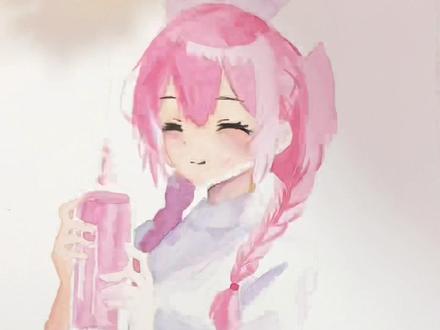 再次用水彩画蛋仔派对丧心护士海瑟,脸又翻车了,勾线还需练习呀 #水彩临摹#海瑟#惊魂夜#手绘#蛋仔派对