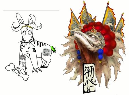 十二生肖跳英歌舞#晒出我自己画的画 #创作者中心 #创作灵感 #十二生肖拼豆 #十二生肖拼豆主打一个抽象
