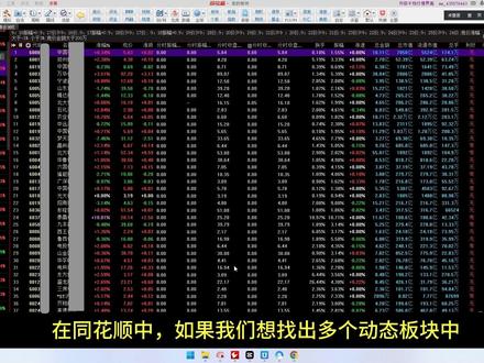同花顺动态板块一键复制筛选重叠个股工具 #软件开发 #股票 #日常分享 #同花顺