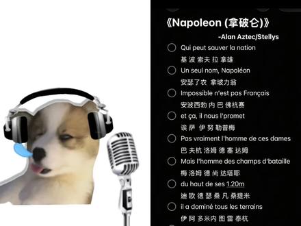 正经课文是不读的,这首歌是一定要学会的😈闪耀法兰西,Napoléon!#拿破仑进行曲 #法语#拿破仑摇