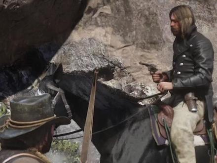 强制打断任务NPC的方法,出了营地的任何人都适用#荒野大镖客2 #单机游戏