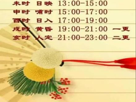 十二时辰与二十四小时对照表