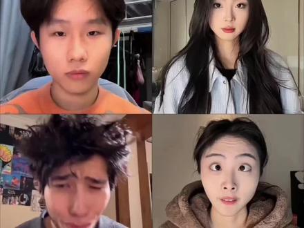 来看看《脸势舞》原创与三个翻拍的区别#脸势舞 #抽象 @峻少(五官乱飞版) @厂妹阿sir @阿Sir @达慕兹