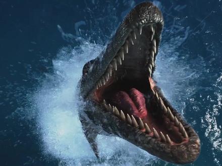 #史前巨兽 沧龙,中生代海洋顶级掠食者,白垩纪时期超越鱼龙和上龙。#沧龙