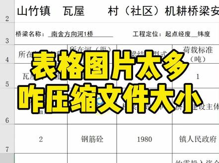 表格里图片太多,怎么压缩文件大小?#excel #office办公技巧 #excel技巧 #办公技巧教学