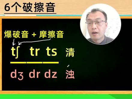 英语音标入门,第8集,6个破擦音 #音标