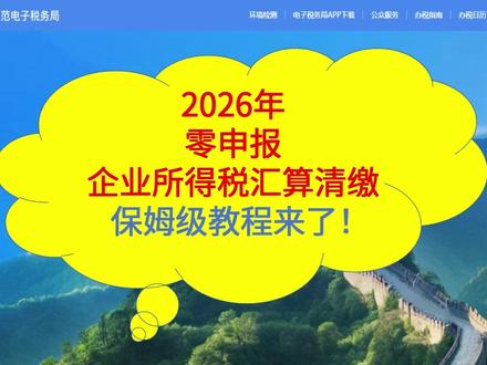 零申报企业汇算清缴怎么做? 企业所得税年度汇算清缴零申报详细操作流程来了!自己轻松搞定!#汇算清缴 #企业所得税 #会计实操 #报税 #财税干货
