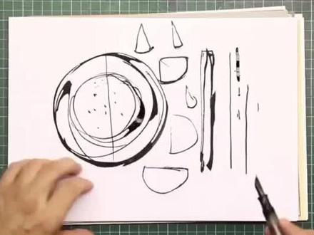 韩美林大师手把手教画画(一)——烧饼油条篇