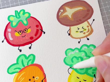一分钟教会你画有趣的蔬菜🥬
线上美术🎨
学会用拟人的手法画调皮有趣的蔬菜🍅🥕#绘画教程 #简笔画 #手绘教程 #线上美术 #创意画