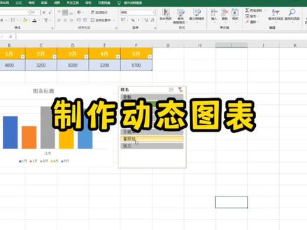 在excel表格中制作动态图表,可以清晰的体现每人每月工资情况 #excel #excel技巧 #办公软件 #office办公技巧 #办公软件技巧 #知识分享 #学习 #excel教学 #职场 #excel教程