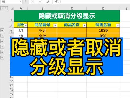 表格之中,分级显示怎么隐藏或者取消?分级显示做数据汇报展示的时候就比较方便,但但是有时候我们想把它隐藏或者取消,应该怎么弄呢?#wps #excel技巧 #excel #办公软件 #excel函数 #文员 #excel零基础入门教程 #电脑做表格教程 #excel教程