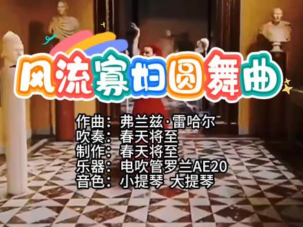 风流寡妇圆舞曲,世界名曲。 #电吹管演奏 #罗兰ae20电吹管演奏 #小提琴