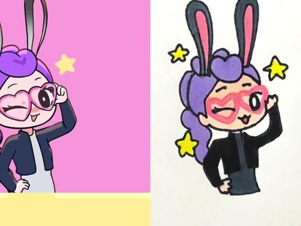 疯狂动物城和猎魔女团玩游戏 #简笔画 #猎魔女团 #朱迪 #尼克狐尼克 #疯狂动物城