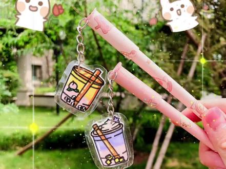 【星座手工】双子座💕自制可以磁吸的奶茶笔~送闺蜜简直太有爱了!赶快一起做吧!#diy #手工 #手帐