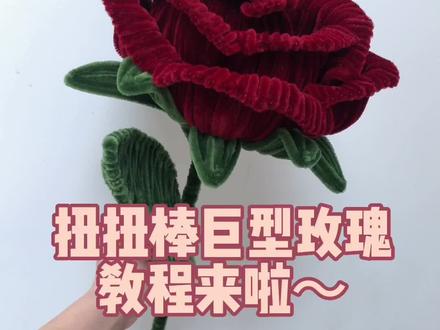 扭扭棒巨型玫瑰花教程来啦!趁暑假赶紧做起来,每一个颜色的超好看啊!#扭扭棒 #手工diy #教程 #一学就会系列 #玫瑰