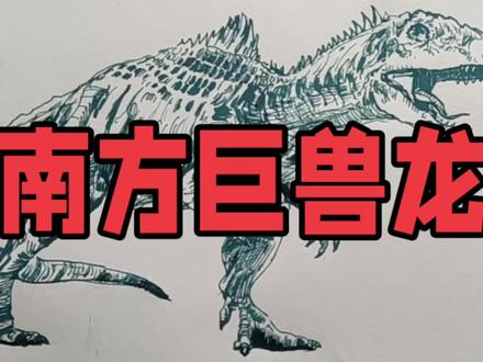 南方巨兽龙的画法,霸气无比 #钢笔画 #钢笔画速写 #绘画教程 #手绘教程 #原创手绘 #速写 #手稿 #画画练习打卡 #手绘 #零基础学画画