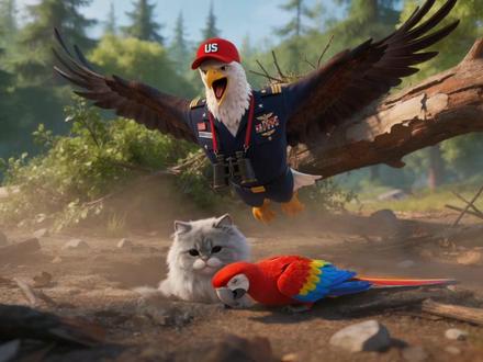 流金谷无“鹰”家 那年流金谷黄沙漫天。白鹰为统天下耗尽金库,波斯猫为死仇陪上稚子堂。
嘴强王者波斯猫,专治各种不服
老鹰:我不要面子的吗?#流金谷 #Ai灵感工作室 #Ai动漫 #Ai短片流金谷恩仇录